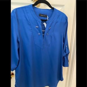 Beautiful Blue Ivanka Trump Tunic L Top NWT